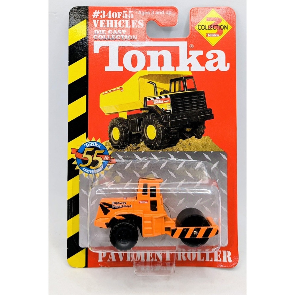 2000 Maisto Tonka Pavement Roller #34 1:64 Scale Diecast